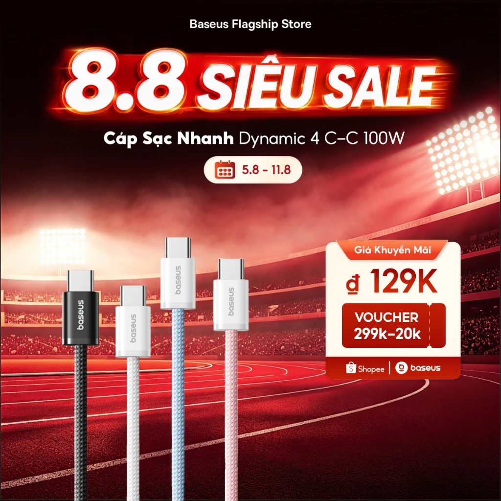 Cáp Baseus USB-C sang USB-C