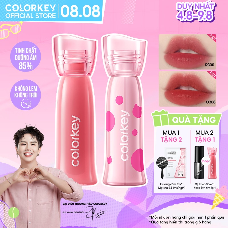 [MUA 2 TẶNG 1] Son Tint Lì COLORKEY Watery Tint, Bền Màu Lâu Trôi, Dưỡng Ẩm Không Dính 2.5g