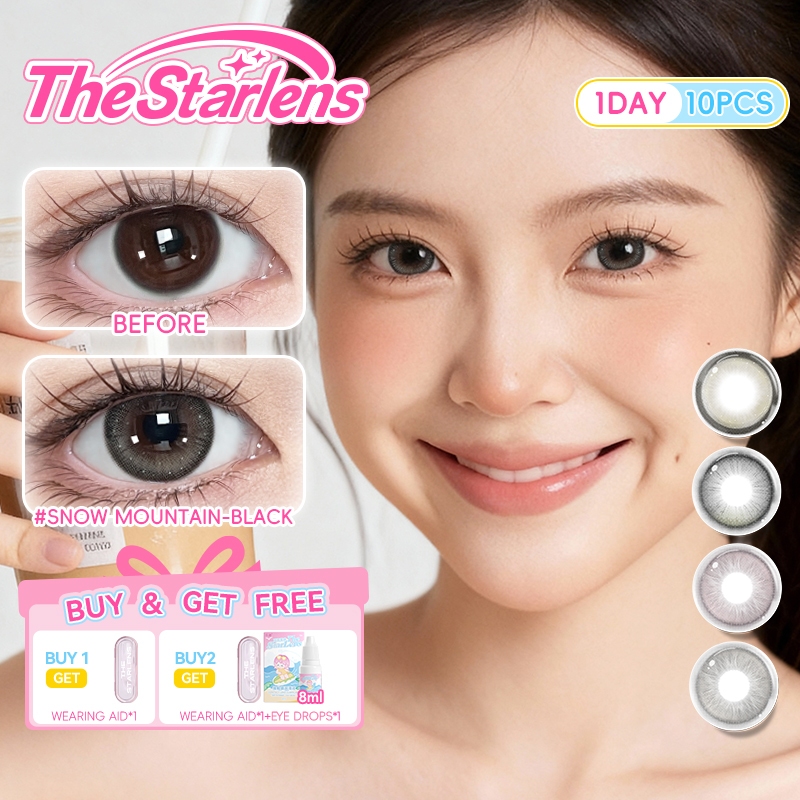 Kính áp tròng Starlens 10 chiếc lens 1 ngày kính áp tròng đen/xanh/nâu kính áp tròng hàng ngày cho mắt to có độ (0.0~-8.0) DIA14.-14.5