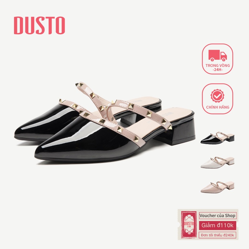 DUSTO Giày Sandal Nữ Thời Trang Giày Sandal Mũi Nhọn Dày DWB300371A