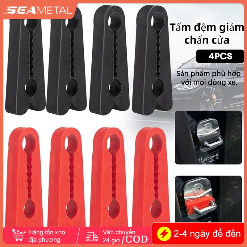 SEAMETAL Khóa Cửa Ô Tô Giảm Chấn Miếng Lót Dải Silicon Khóa Cửa Buckel Bảo Vệ Vỏ Giảm Chấn Âm Thanh Đệm Deadener