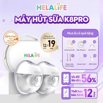[ZY] Máy hút sữa điện cầm tay Helalife K8pro Máy hút sữa rảnh tay