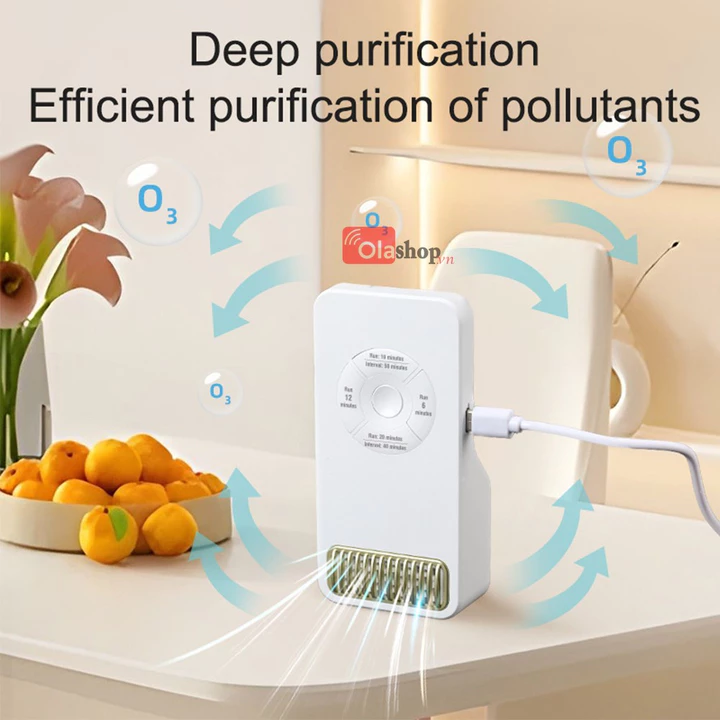 Máy lọc không khí tạo Ozone Mini, Máy khử trùng Ozone để khử mùi, khử trùng và làm sạch không khí trong nhà