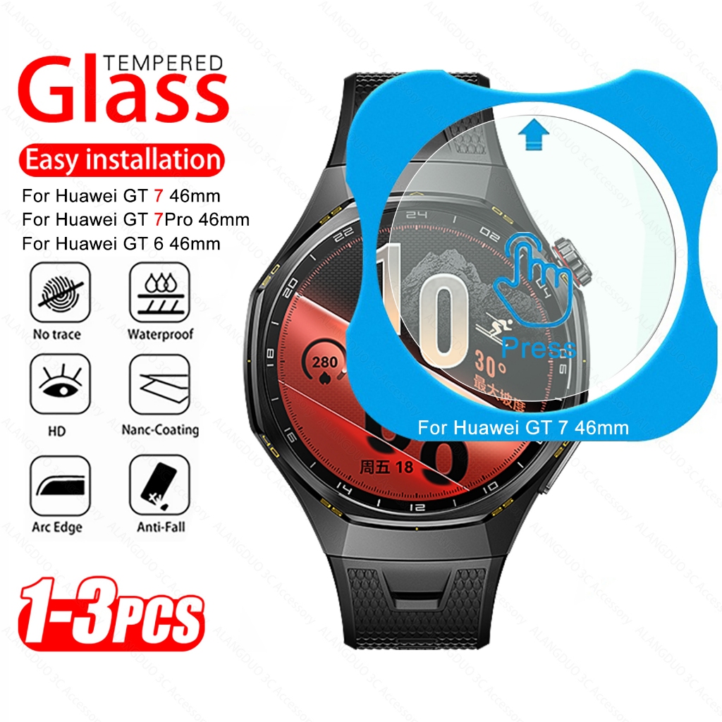 1-3 Chiếc Dễ Dàng Lắp Đặt Kính Cường Lực Cho Huawei Watch GT 7 6 5 4 3 2 Bảo Vệ Màn Hình Cao Cấp Cho Huawei gt6Pro gt7Pro gt7 gt6 Pro SE 46mm 41mm 42mm Kính Bảo Vệ