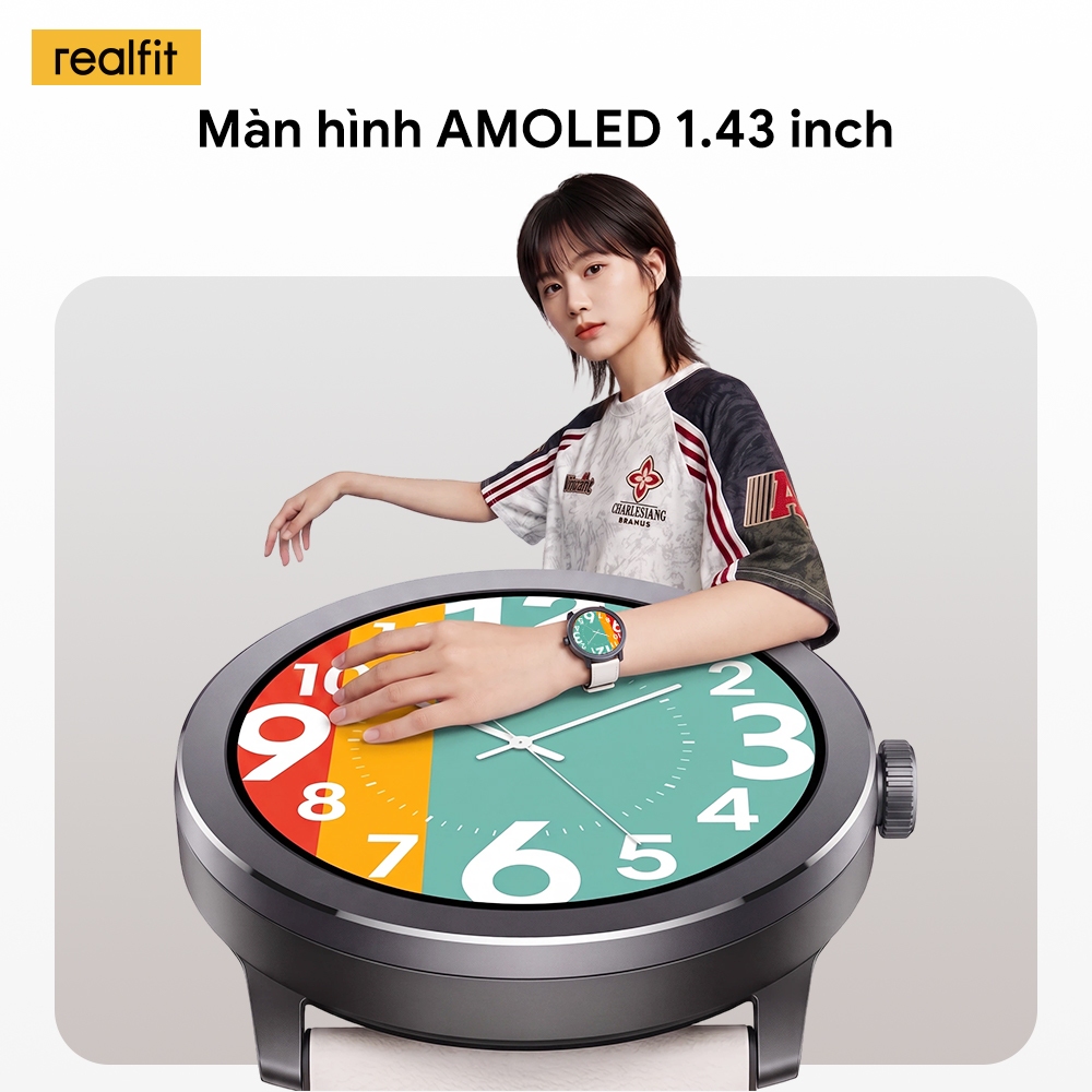 [MỚI] Đồng hồ thông minh ĐỒNG HỒ REALFIT | Theo dõi sức khỏe | Gọi Bluetooth | Màn hình AMOLED 1,43 " | Tuổi thọ pin lên đến 14 ngày | BigBuy360 - bigbuy360.vn