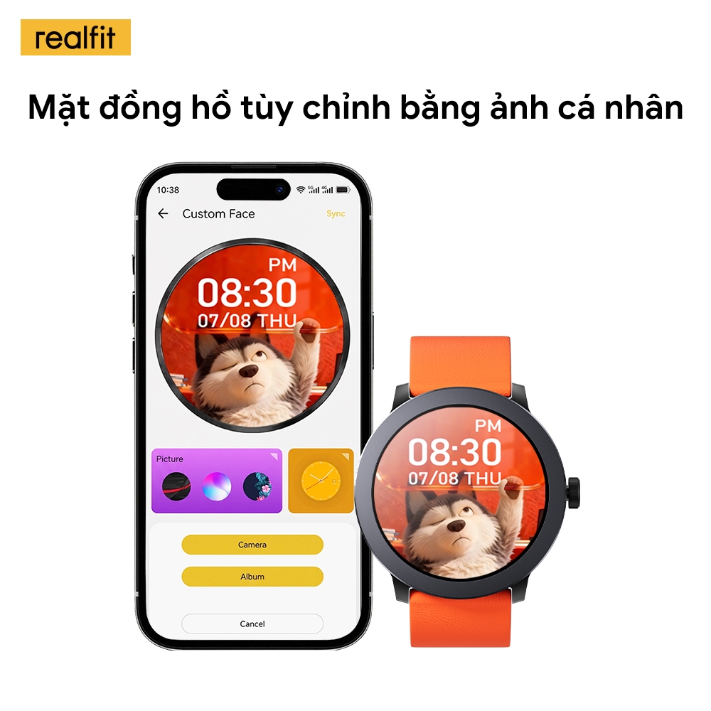 [MỚI] Đồng hồ thông minh ĐỒNG HỒ REALFIT | Theo dõi sức khỏe | Gọi Bluetooth | Màn hình AMOLED 1,43 " | Tuổi thọ pin lên đến 14 ngày | BigBuy360 - bigbuy360.vn