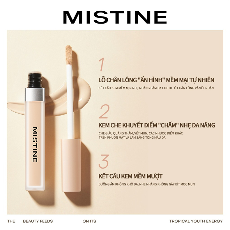 MISTINE Kem Che Khuyết Điểm Dạng Lỏng 6g Hiệu Ứng Lì Mềm Mịn Lâu Trôi | BigBuy360 - bigbuy360.vn