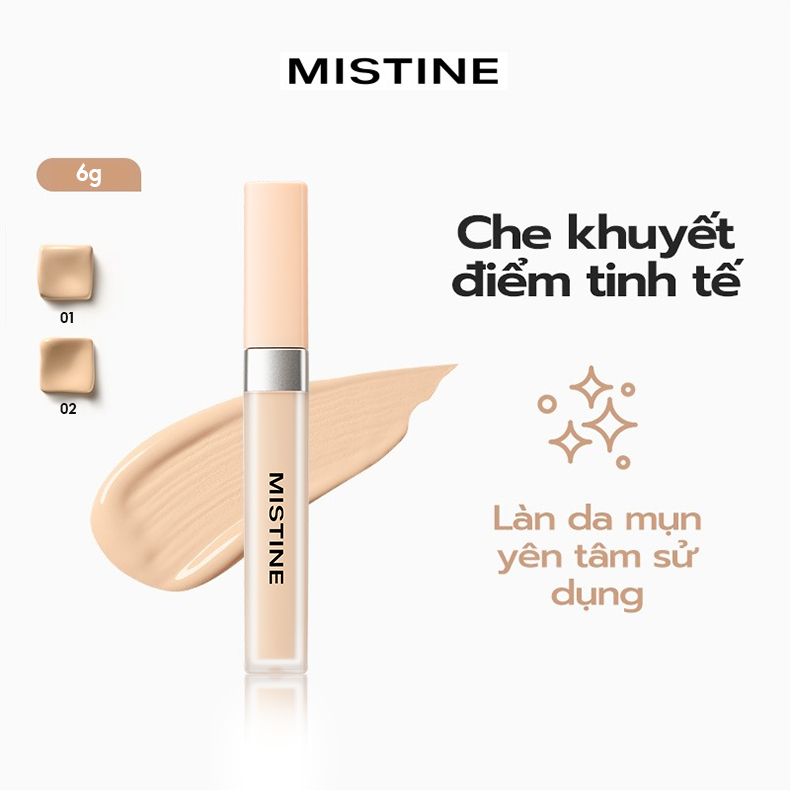 MISTINE Kem Che Khuyết Điểm Dạng Lỏng 6g Hiệu Ứng Lì Mềm Mịn Lâu Trôi | BigBuy360 - bigbuy360.vn