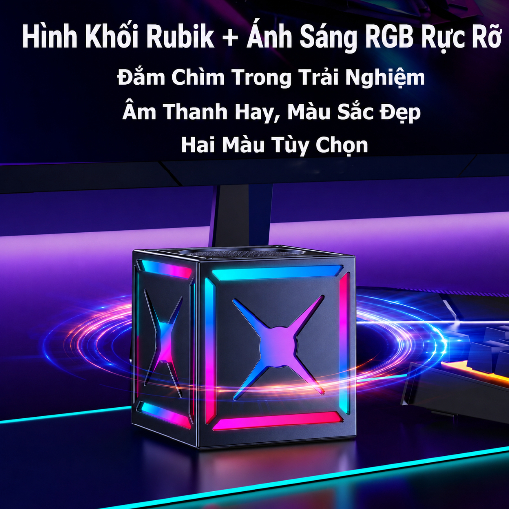 Loa Bluetooth không dây HiFi có tuổi thọ pin siêu dài Âm thanh vòm âm thanh nổi ghép nối nhiều tầng và ánh sáng xung quanh RGB | BigBuy360 - bigbuy360.vn