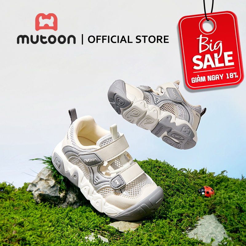 【Mutoon】Giày sandal tập đi mùa hè cho bé trai và bé gái, mềm mại thoải mái, mũi giày rộng rãi, siêu nhẹ, có lớp đệm giảm xóc (bé từ 3-6 tuổi)