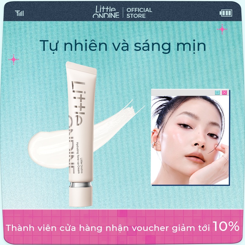 Little Ondine Kem Face nâng tone dưỡng da  Làm sáng da tức thì, dưỡng ẩm từ sâu bên trong, giúp da căng bóng, đẹp tự nhiên 40g