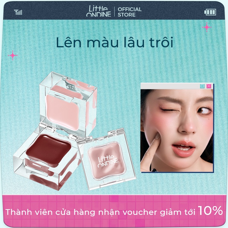 Little Ondine Son trang điểm mắt môi đa năng Ice Cube 3.8g