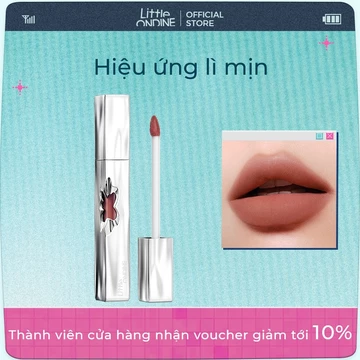 Little Ondine Son kem lì Flower Heart – Lên màu chuẩn, chất son mịn như nhung, nhẹ môi, lâu trôi 2.4g