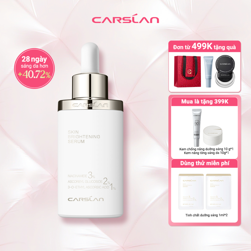 Tinh chất dưỡng sáng da Carslan mờ thâm mờ tàn nhang  28 ngày da nhạy cảm yên tâm sử dụng 30ml