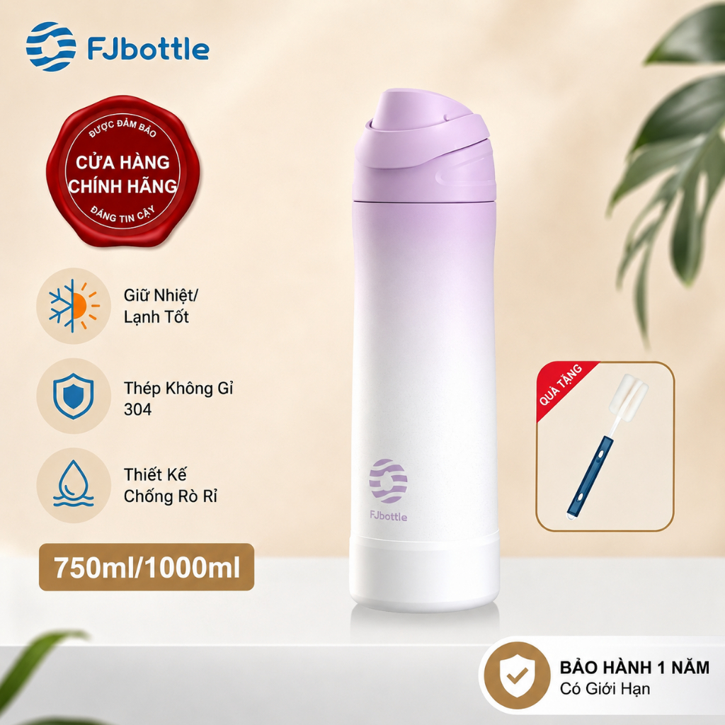 Bình Nước Giữ Nhiệt FJbottle 750ml/1000ml Bình Giữ Nhiệt Thể Thao Cho Học Sinh One-Touch Kèm Cọ Rửa | BigBuy360 - bigbuy360.vn