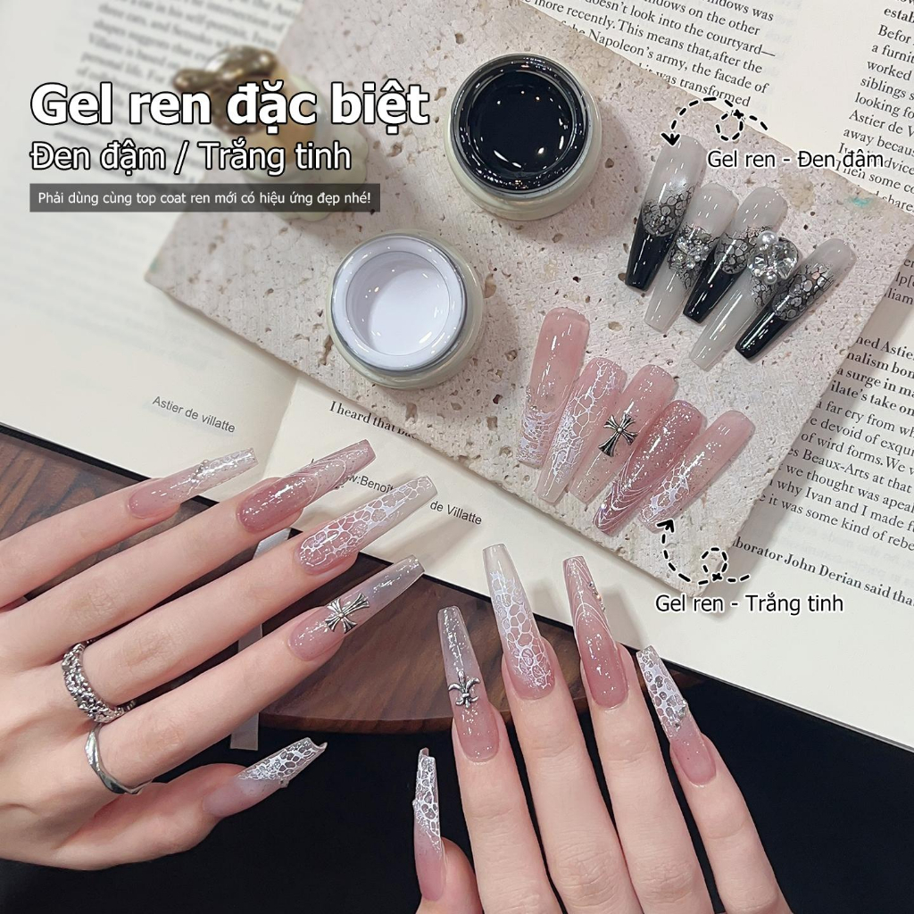 Miss Gooey Gel tạo hiệu ứng ombre dạng ren mới gel đặc biệt tiện dụng để vẽ móng ombre nhanh chóng.