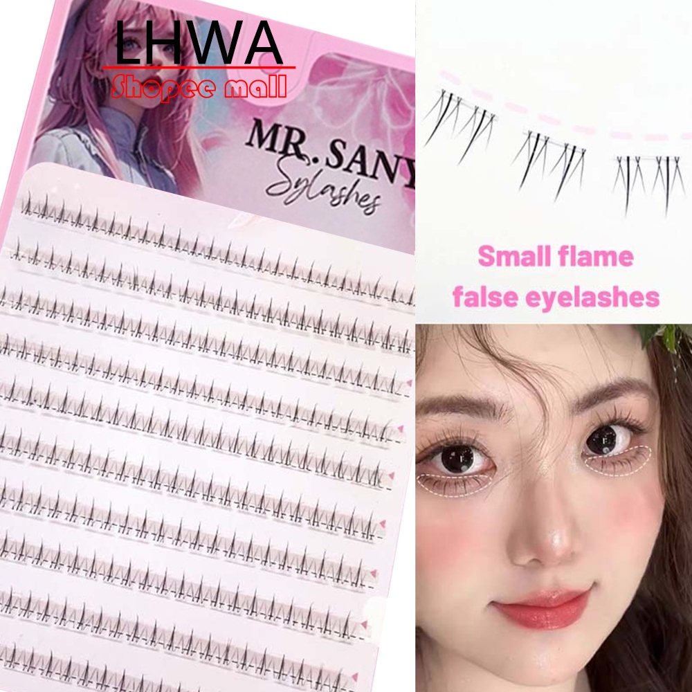 Hộp Mi Giả Tự Nhiên LHWA Ghép Lông Mi Giả Cụm Lông Mi Dưới Nhân Tạo Đơn Cụm