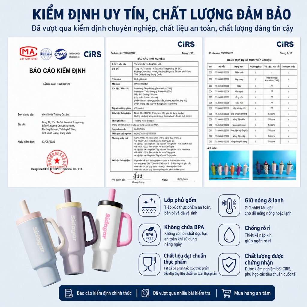 Sidagar 1100ML Đồ gốm bên trong Nắp có thể mở bằng một tay Xử lý thiết kế, thuận tiện để thực hiện khi đi ra ngoài | BigBuy360 - bigbuy360.vn