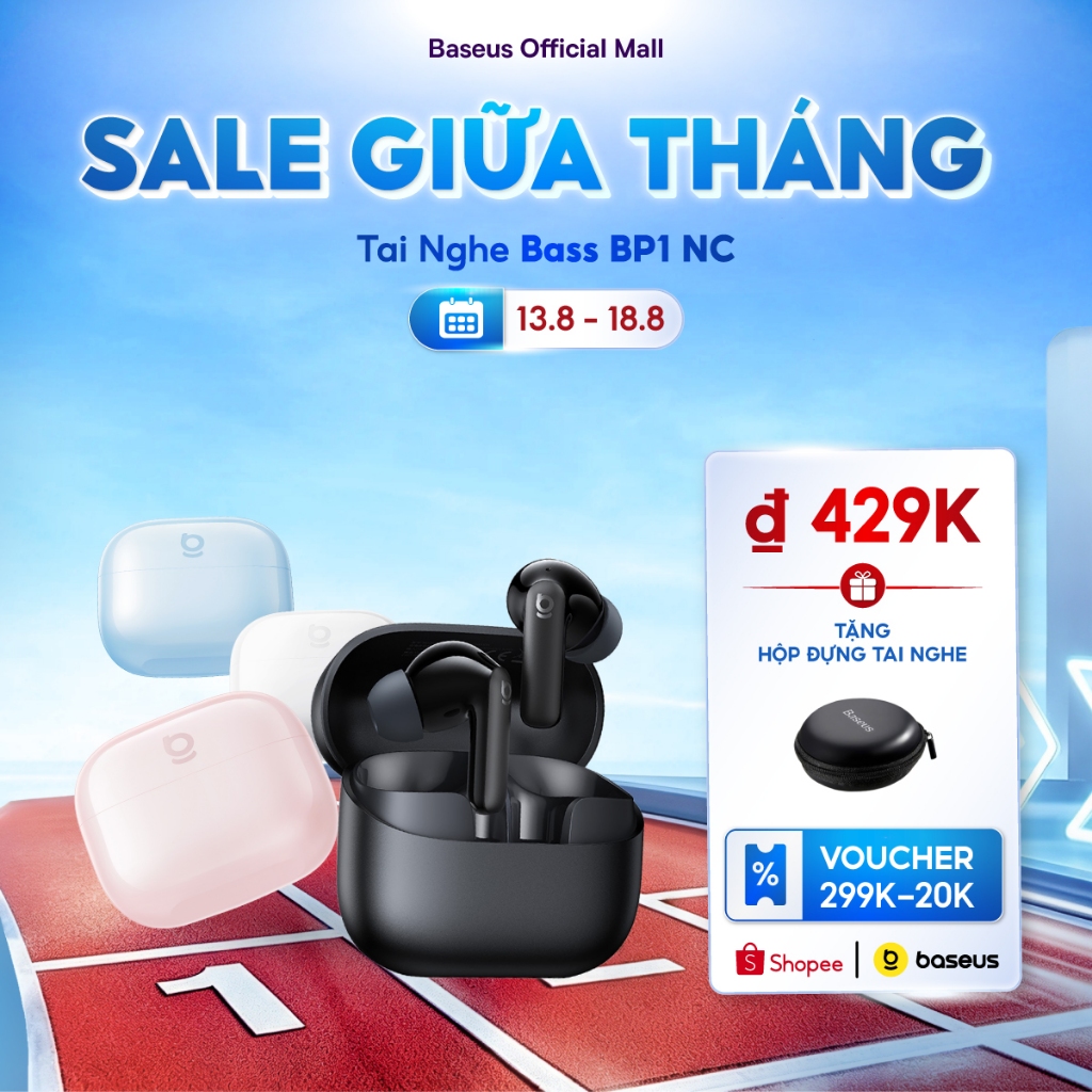 [Hàng mới về] Tai nghe chống ồn Baseus Bass BP1 NC Super Bass Bluetooth 6.0 41H Tuổi thọ pin dài | BigBuy360 - bigbuy360.vn