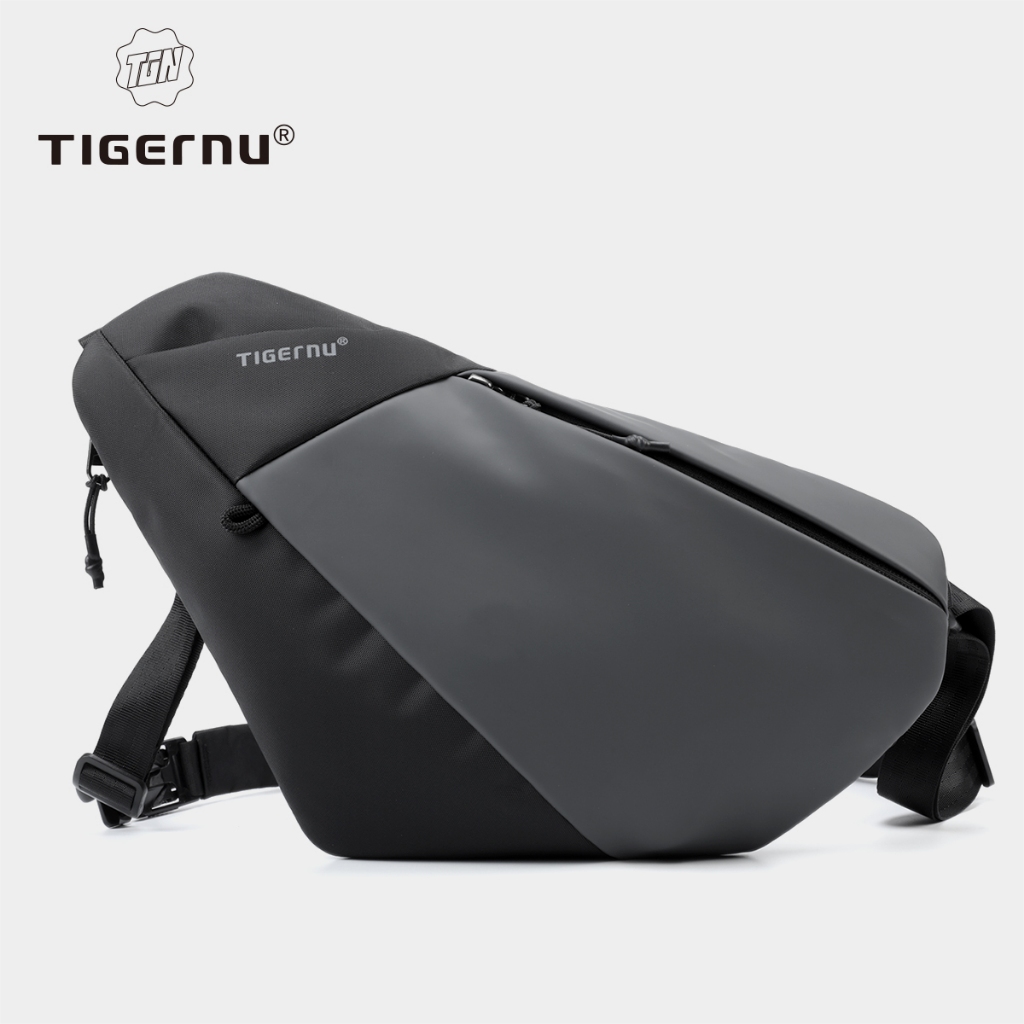 Túi đeo chéo chống trộm Tigernu 81292, Túi đeo chéo ngực Nylon chống thấm nước có khóa từ tính, Túi đeo vai nhẹ cho nam du lịch hàng ngày ngoài trời