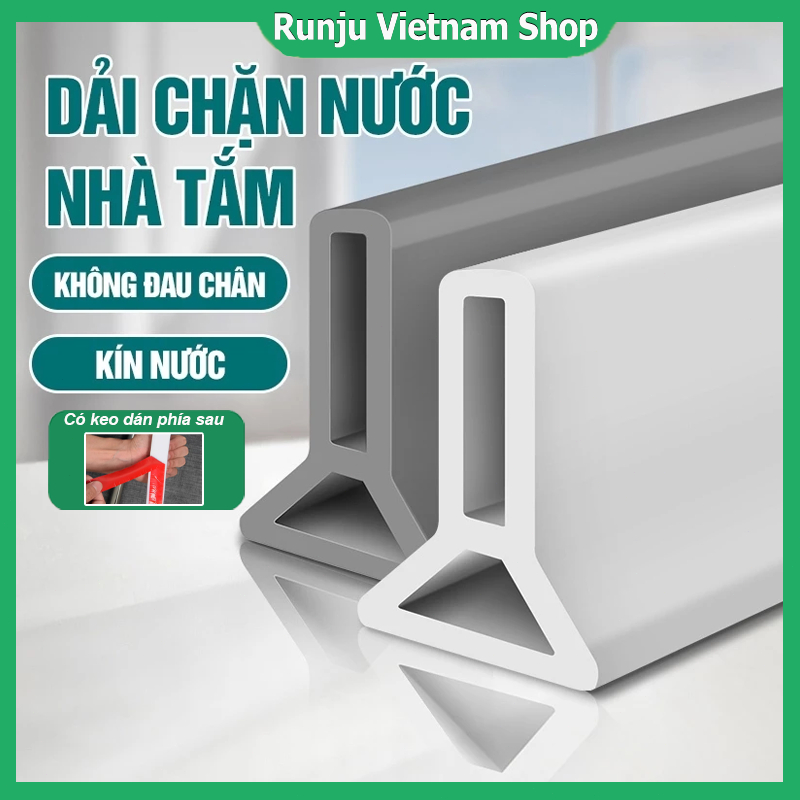 100/200cm Dải Chặn Nước Silicone Nhà Tắm – Ngăn Nước Tràn, Chống Trượt, Dán Sàn Nhà Vệ Sinh, Chống Thấm, Dễ Lắp Đặt