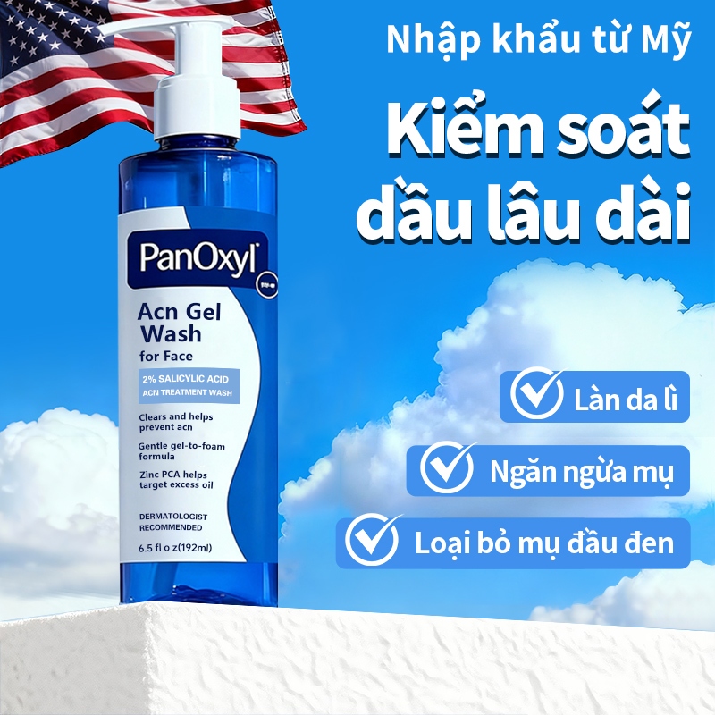 Sữa rửa mặt PanOxy, Axit Salicylic 2%, Dưỡng ẩm với Tảo xanh và Lô hội, Mattifes với Kẽm PCA, Da Nourishes với chiết xuất trà xanh và Betaine, withAllantoin