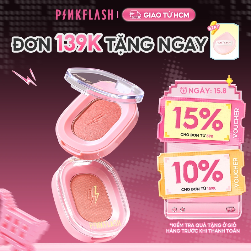 Phấn má hồng PINKFLASH trang điểm làm đẹp 11 màu tùy chọn 30g