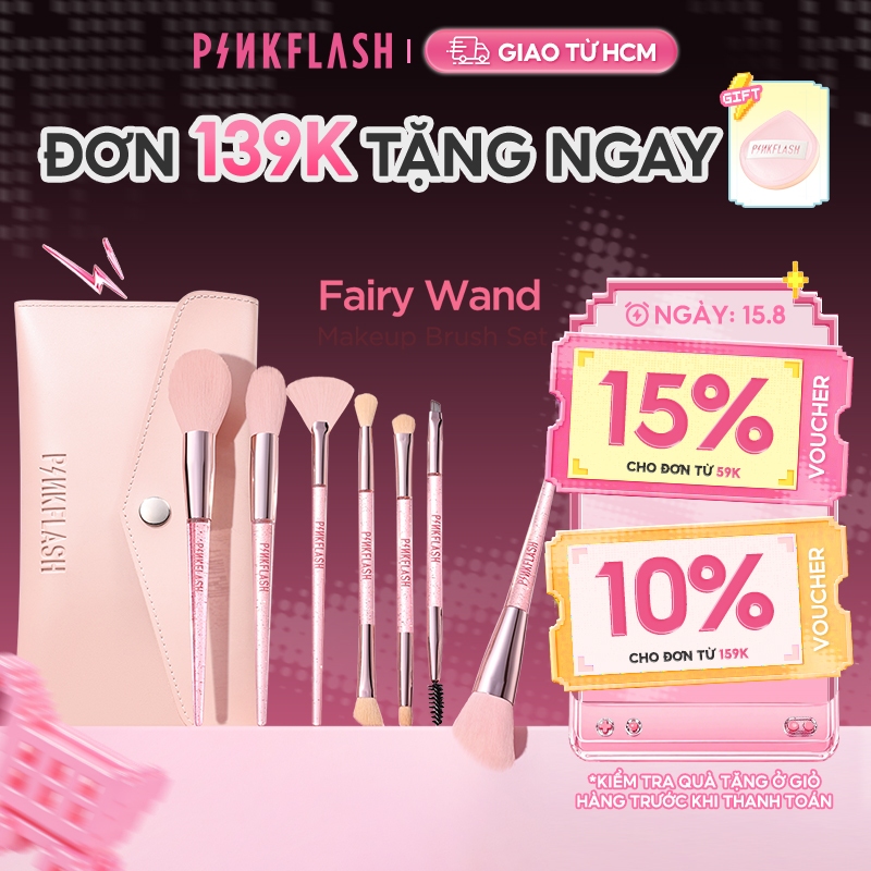 Cọ trang điểm PINKFLASH Fairy Wand hỗ trợ làm đẹp Túi đựng dụng cụ trang điểm đa dụng