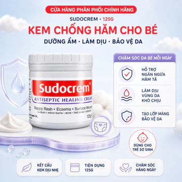 Kem chống hăm tã em bé Sudocrem hộp 60g Kem ngăn ngừa chống hăm tã 125g cho trẻ sơ sinh