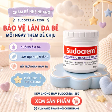 Kem Chống Hăm Tã Trẻ Em 125g SudoCrem cho bé yêu mẫu mới Kem hăm tã 60g Baby Care Cream
