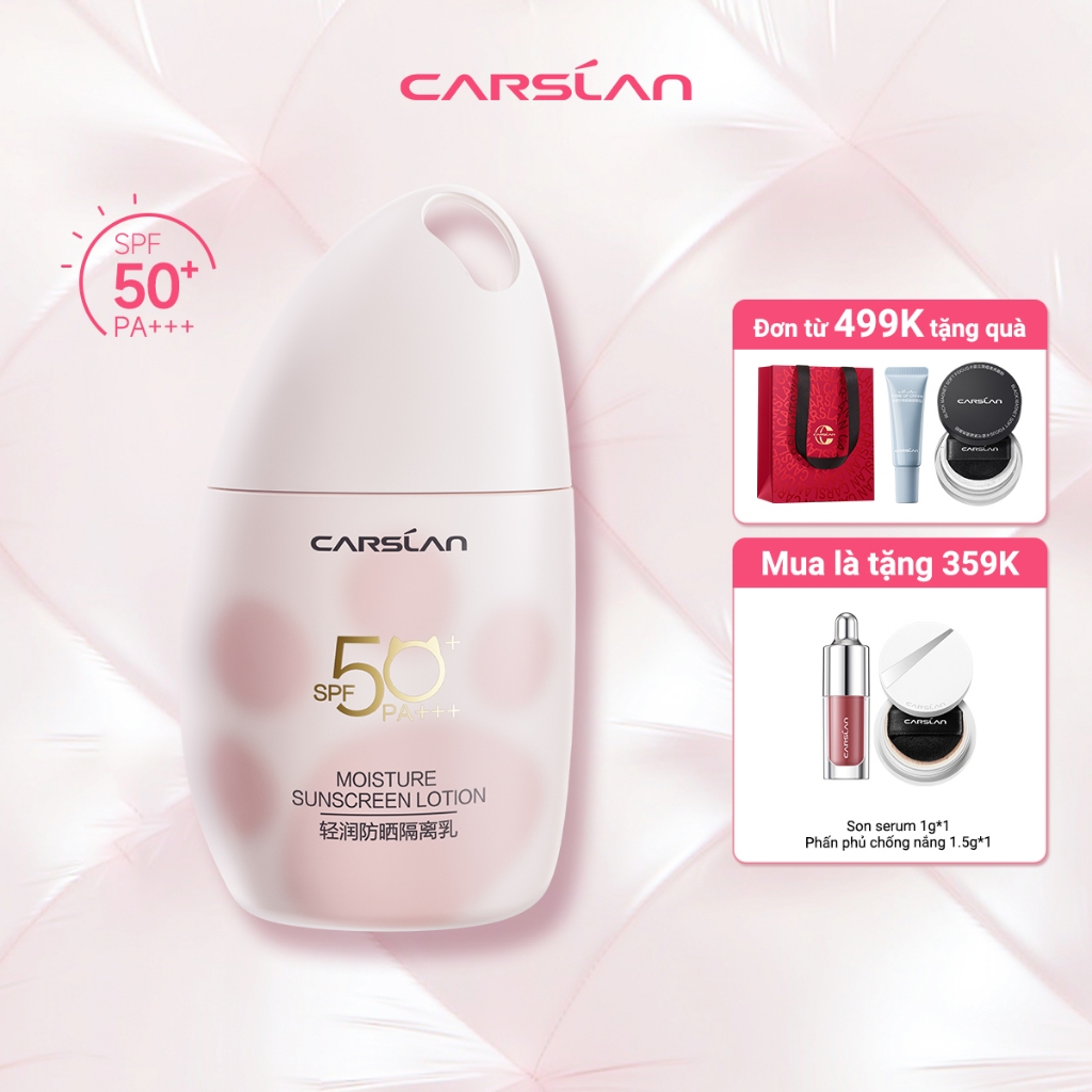 Kem lót chống nắng Carslan kháng nước tốt bảo vệ da suốt 12.5H SPF50+ PA+++  35g