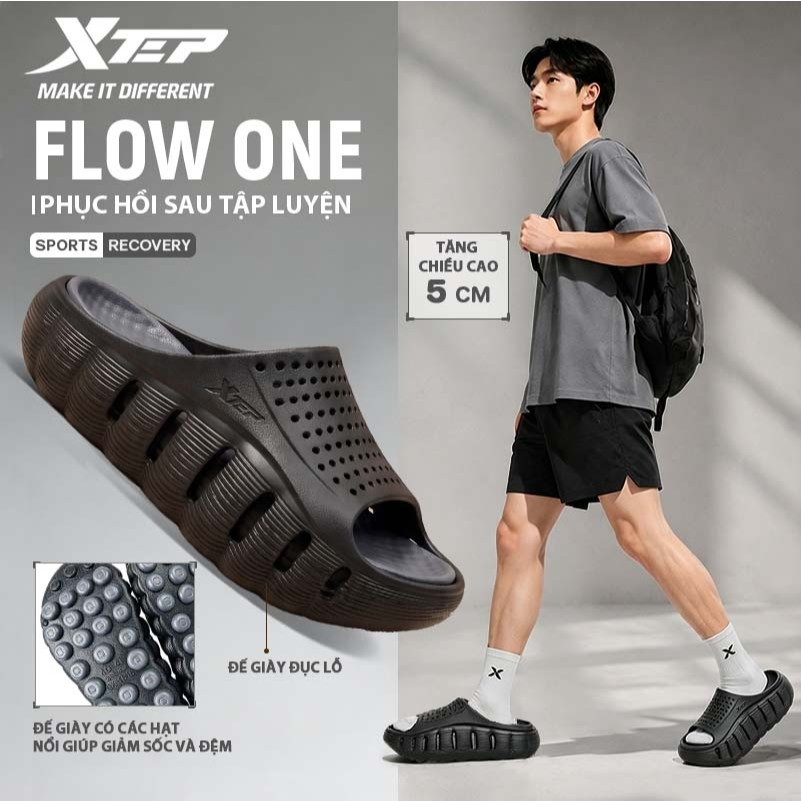 【xtep】Flow 1.0 | dép massage chân , Xăng Đan/Dép, Giày Clog Nam