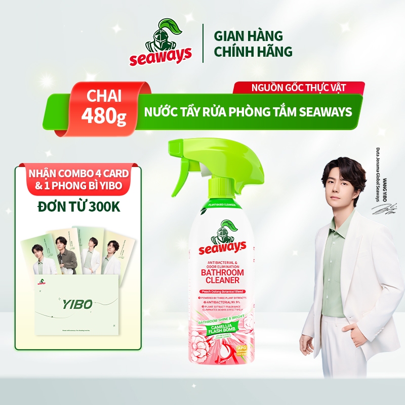 Nước tẩy rửa phòng tắm Seaways 480g, Tẩy bồn cầu, cặn canxi, Tẩy vết nước trên kính