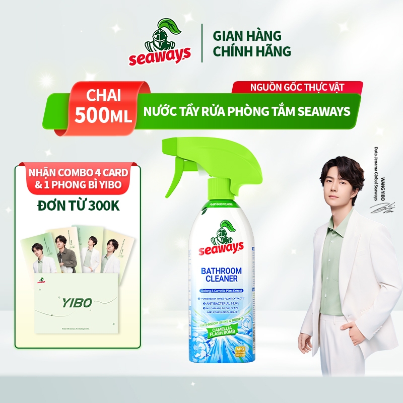 Nước tẩy rửa phòng tắm Seaways, chất tẩy rửa sàn kính, chất tẩy rửa bồn cầu, cặn canxi 500ml