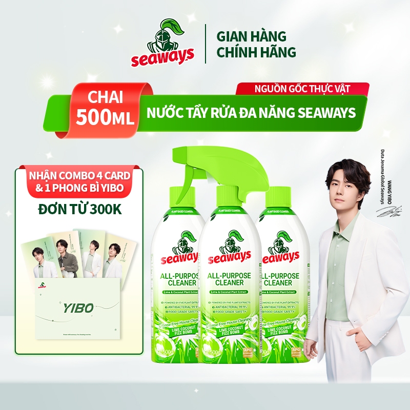 [Mua 2 Tặng 1] Nước tẩy rửa đa năng Seaways Chất tẩy rửa Xịt bọt Tủ lạnh Lò vi sóng Nội thất dầu nhẹ