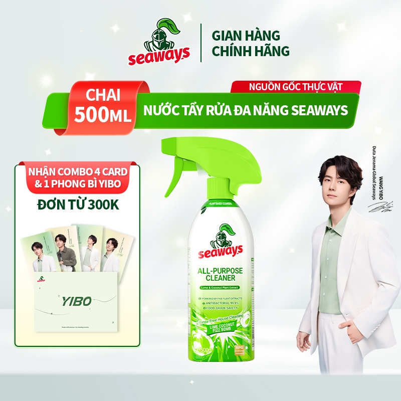 Nước tẩy rửa đa năng Seaways Chất tẩy rửa Xịt bọt Tủ lạnh Lò vi sóng Nội thất dầu nhẹ, cho thú cưng, vệ sinh lồng chim, sạch bẩn, kháng khuẩn, lưu hương