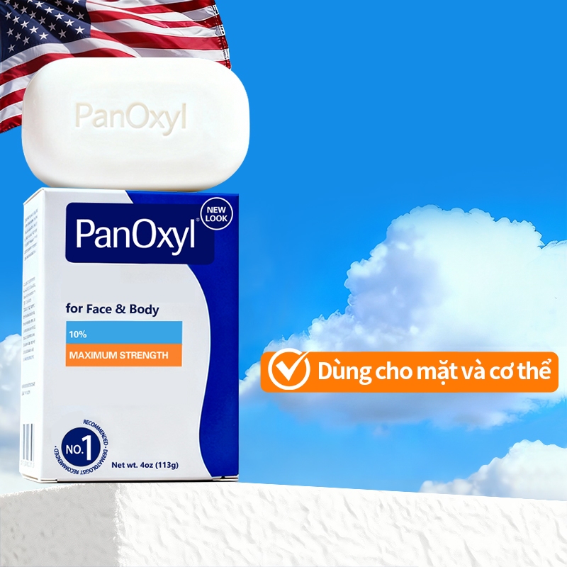 Xà phòng thanh rửa mặt đa năng PanOxyl 113g – Sữa rửa mặt, cơ thể & tay nhẹ nhàng hàng ngày, loại bỏ bụi bẩn & dầu dư thừa, dành cho mọi loại da