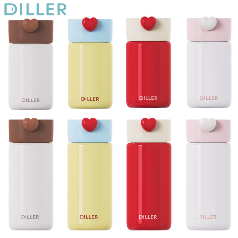 Bình giữ nhiệt chân không Diller Bình nước uống Mini dễ thương bằng thép không gỉ 316 (200 / 280ml) D9213