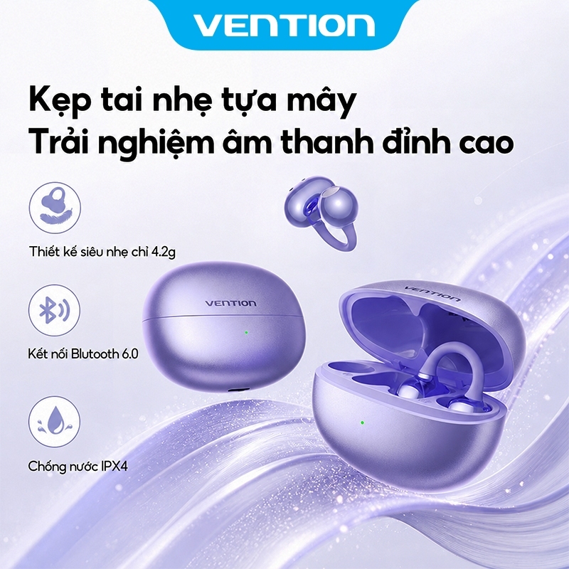 Tai Nghe Móc Tai Bằng Silicon Lỏng, Vỏ 25H, Chống Nước IPX4