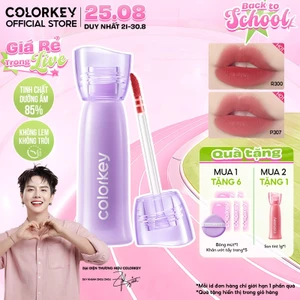 [PHIÊN BẢN GIỚI HẠN] Son Tint Lì COLORKEY Watery Tint Tím May Mắn, Lì Mịn Nhẹ Môi, Dưỡng Ẩm, Bền Màu Lâu Trôi 2.5g