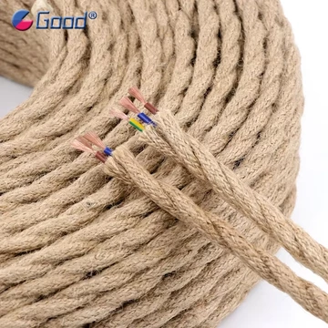 2 lõi 3 lõi Cáp xoắn Dây gai dầu Dây điện Phong cách cổ điển Đồng dây đèn cổ điển Dây dệt Dây dây chuyền Dây đèn dây chuyền