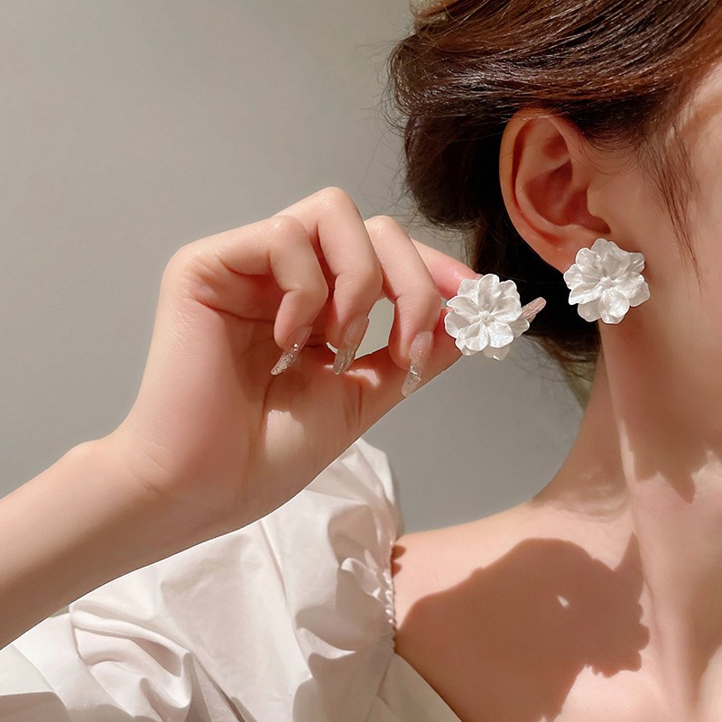 Bông tai hoa đơn giản Acrylic phong cách Hàn Quốc thiết kế thời trang thanh lịch thông thường hàng ngày phụ kiện đa năng