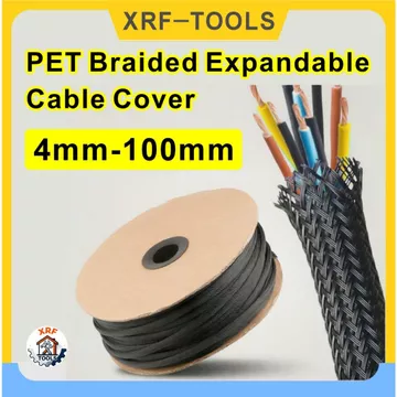Dây cáp mở rộng bện PET 4mm-100mm Dây nịt dây ô tô Dây điện máy tính Dây nịt cáp Bảo vệ cáp Cáp bảo vệ và cáp bảo vệ dây Phân loại dây