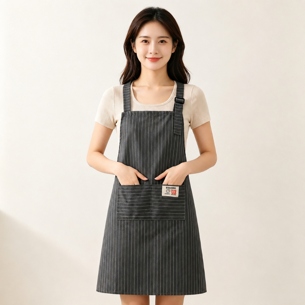 Tạp dề cotton nguyên chất mới 2026, nhẹ thoáng khí, unisex, có băng thắt lưng chống dầu, dùng nấu ăn và làm bếp | BigBuy360 - bigbuy360.vn