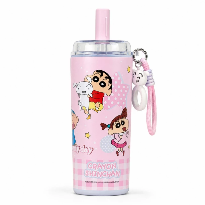 Bình nước Shin Cậu Bé Bút Chì 680 Ml, Phim hoạt hình cách nhiệt Cup, Cốc giữ nhiệt cho trẻ em, Cốc giữ nhiệt giữ lạnh, Cốc giữ nhiệt hoạt hình cho bé, – 3