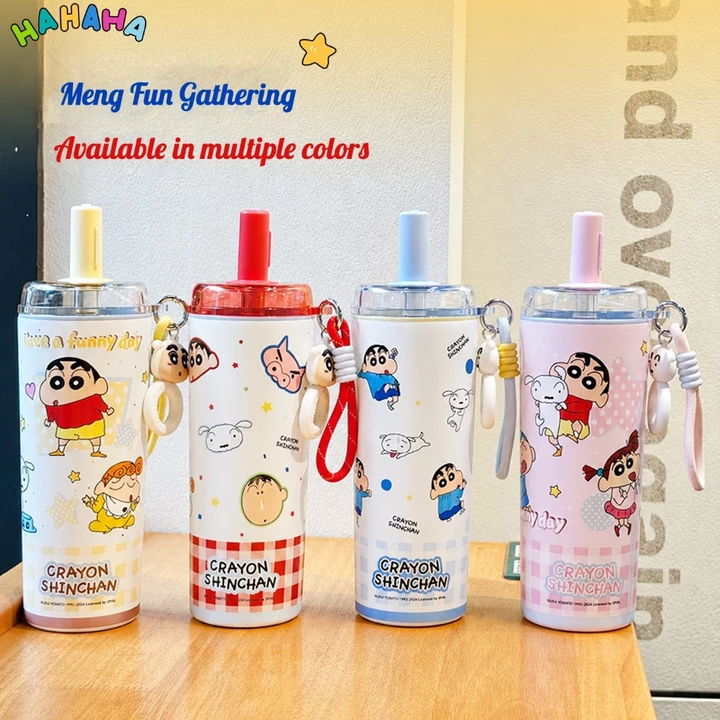 Bình nước Shin Cậu Bé Bút Chì 680 Ml, Phim hoạt hình cách nhiệt Cup, Cốc giữ nhiệt cho trẻ em, Cốc giữ nhiệt giữ lạnh, Cốc giữ nhiệt hoạt hình cho bé, – 2
