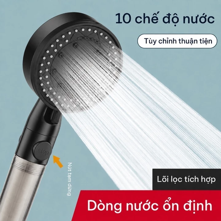 Đầu vòi sen lọc nước Đầu tắm Lọc tinh khiết Du lịch Vòi tắm Lõi lọc thay thế Tăng áp Phòng tắm