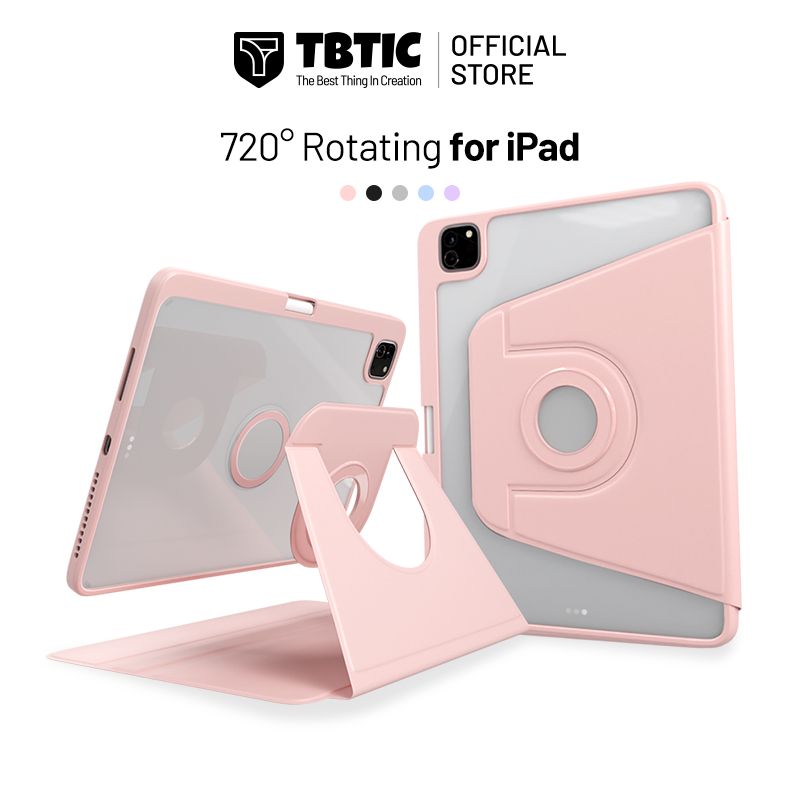 Ốp lưng iPad Tbtic 720° ốp lưng iPad có thể tháo rời, có nam châm, phù hợp với Air8/7/6, Gen 10/12/Gen 11 A16, Pro 11/M4/M3/M2, Air5/4 Air10.9/11/10.2/8.3 inch Gen 9/8/7, Mini7/6/5, kèm ngăn đựng bút Apple Pencil