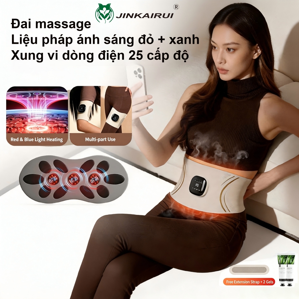 EMS Thắt Lưng Bụng Massage Đai Đai Massage LƯNG và BỤNG Giảm Béo Eo Huấn Luyện Viên Với Ánh Sáng Đỏ Và Xanh Dương Trị Liệu Mỡ Toàn Thân Massage Bụng Giữ Phù Hợp Với Cơ Thể Shaper