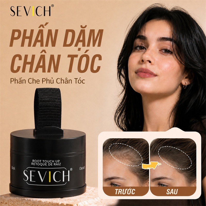 Sevich Hair Line Powder Hair Shadow Powder Hair Root Concealing Hair Color Touch up 4g